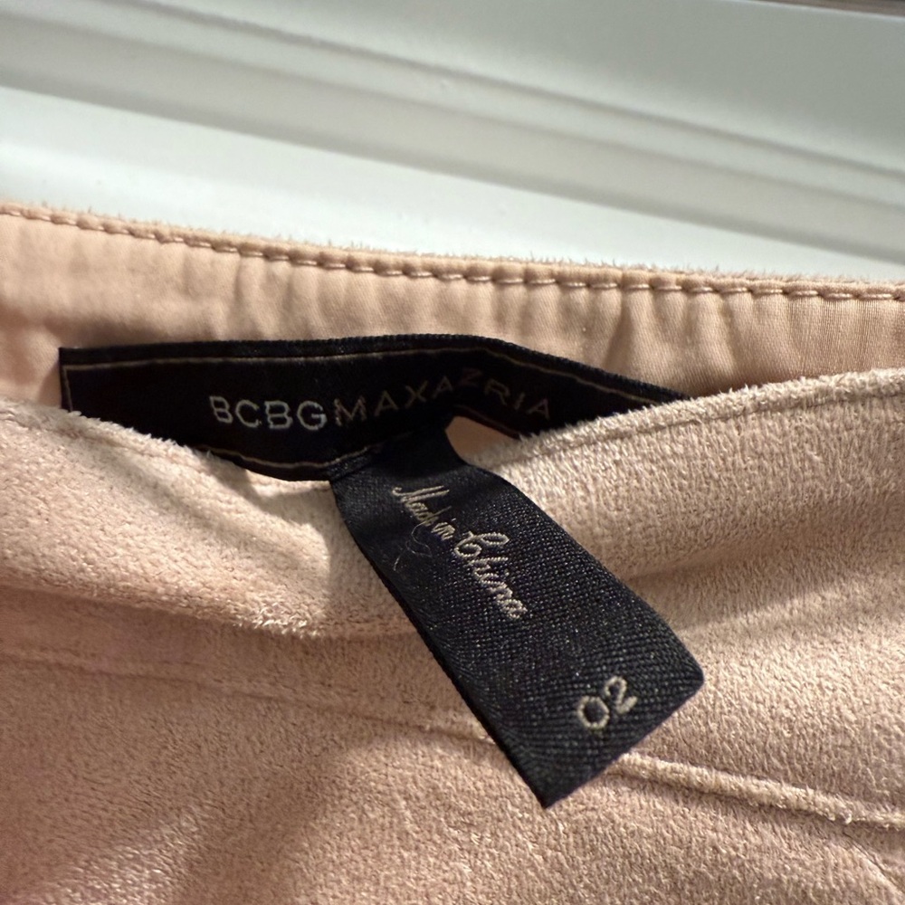 BCBGMaxAzria Light Tan Suede Skirt